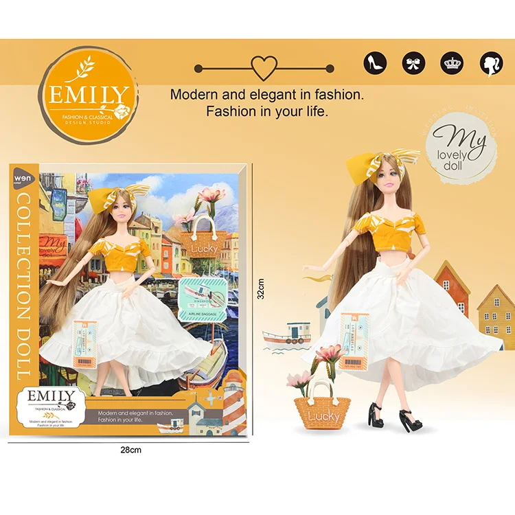 11.5 inch plastic doll toy set movable joint doll girl role play  new arrival doll toys