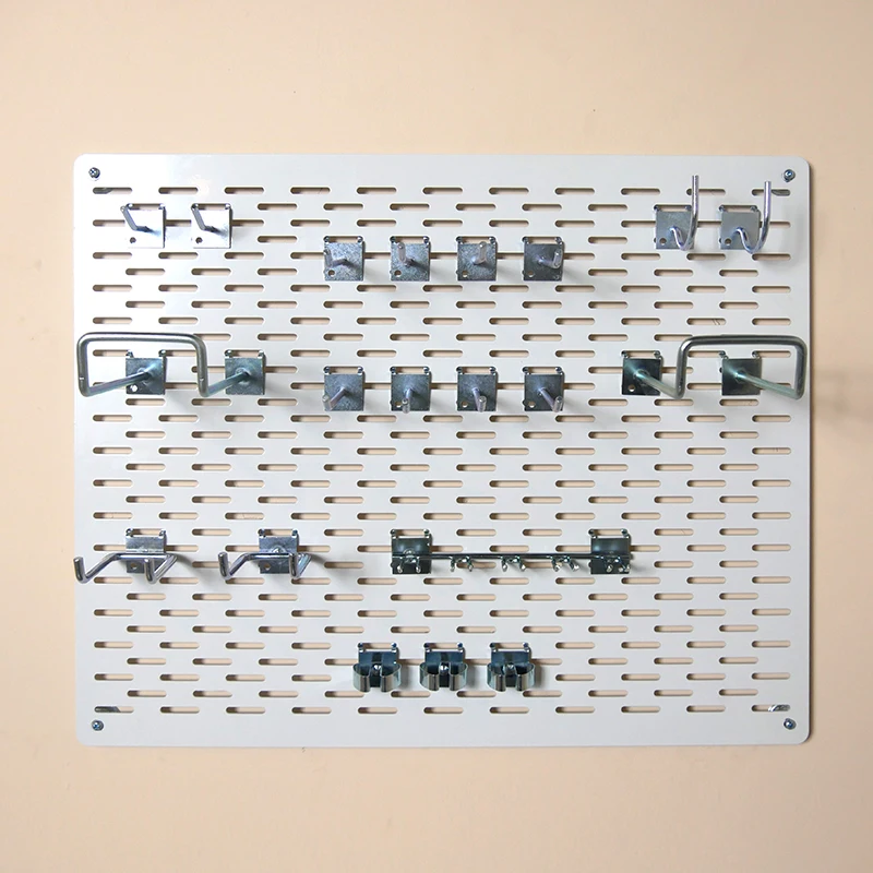 The wholesale factory price metal cross stripe pegboard laundry kitchen bathroom pegboard