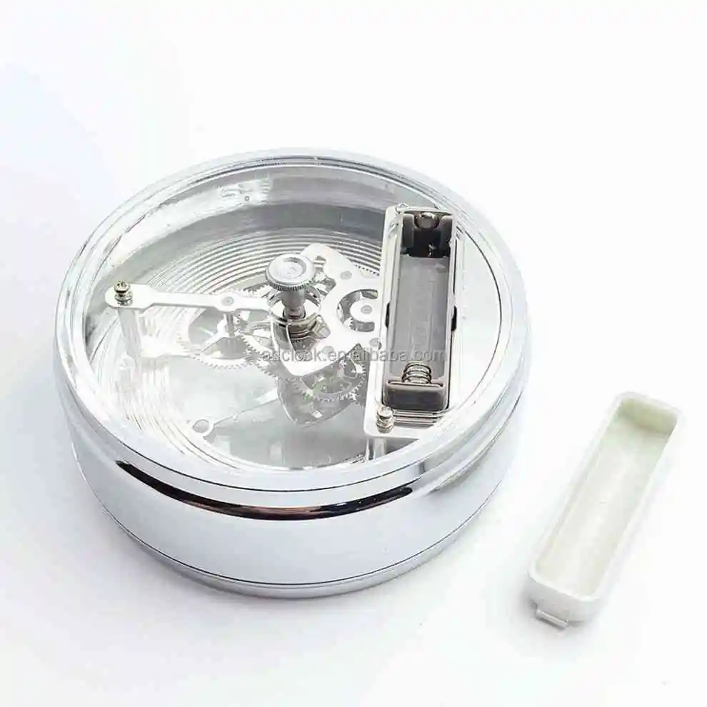 Factory Wholesale high quality Quartz Skeleton Clock Insert Metal Perspective Crystal Skeleton Clock Insert
