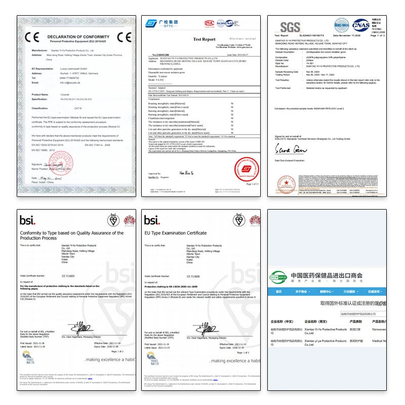 EN14126 industry protective working Elastic Cuffs type 5 6 hazmat suit SMS Waterproof Chemical coverall uniform