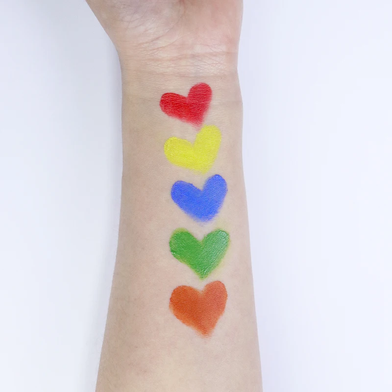 Private label customized 16 colors Face Body Paint kit with Glitters  Stencils Face Painting set for Children DIY