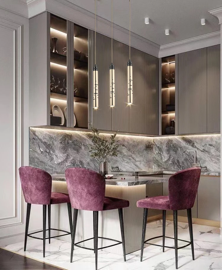 Nordic Modern Golden Chandeliers Fixtures Loft LED Hanging Pendant Lamp Bedroom Bar Droplight for Kitchen Restaurant Luxury Lamp