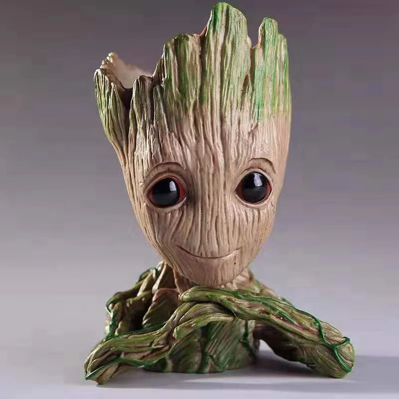 Baby Groot Action Figures Fashion Guardians of The Galaxy Flowerpot baby Cute Model Toy Pen Pot Best Christmas Gifts For Kids