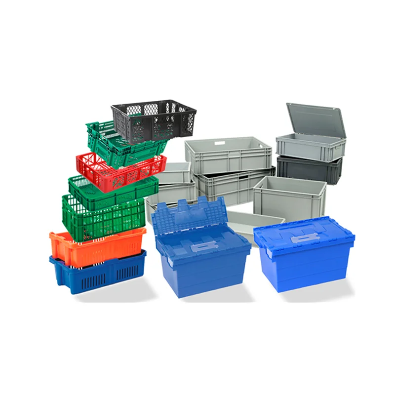 Moving Folding Crate For Automobile Parts For Automobile Manufacturing Industry Collapsible Plastic Foldable Crate Solid Box 44L