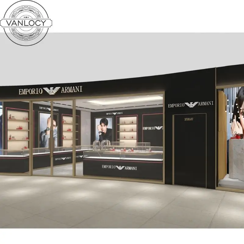 Customized Watch Retail Store Kiosk Furniture  Display Counter Cabinet Showcase For Amani Retail Watch Shop