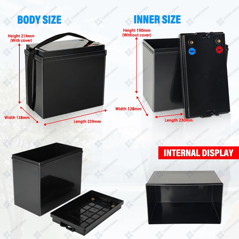 Lithium battery plastic case high quality ABS battery box for car starter lithium battery box