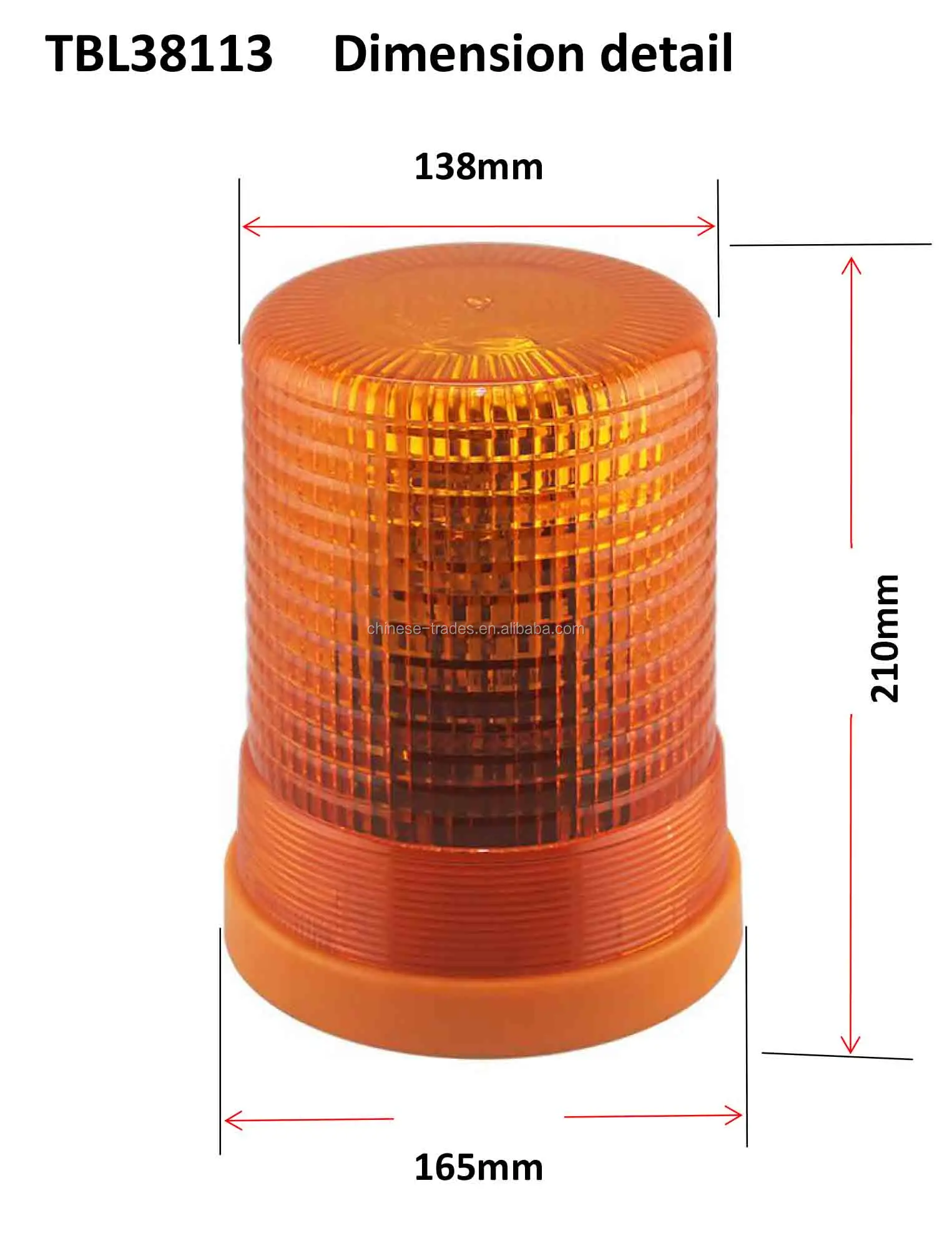 China Factory Super Bright DC12/24v H1 Halogen Rotating Beacon 38113 Revolving warning light Traffic Emergency Flash Lamp  KL700