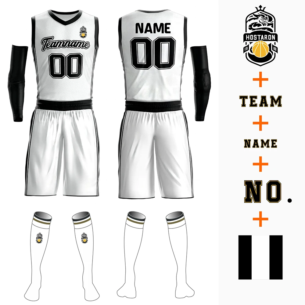 HOSTARON Factory Wholesale Custom Quickdry Black And Orange Basketball Jersey Black Dragon Basketball Jersey Design