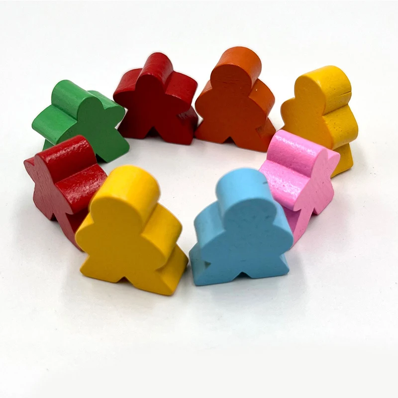 Wholesale Wooden Human Shape Chess Pieces Flying Chess Game Accessories Wooden Chess Pieces For Board Game