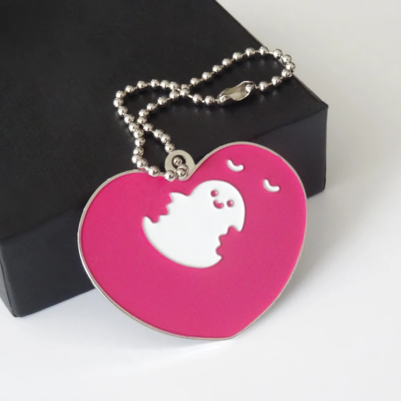 heart-shaped of cute logo metal keychain factory manufacturers travel souvenir keychain lovely shape keychain