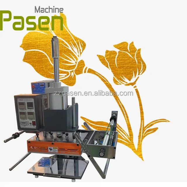wholesales digital stamping machine leather embossing wood brand logo hot pressing small pneumatic hot stamping machine