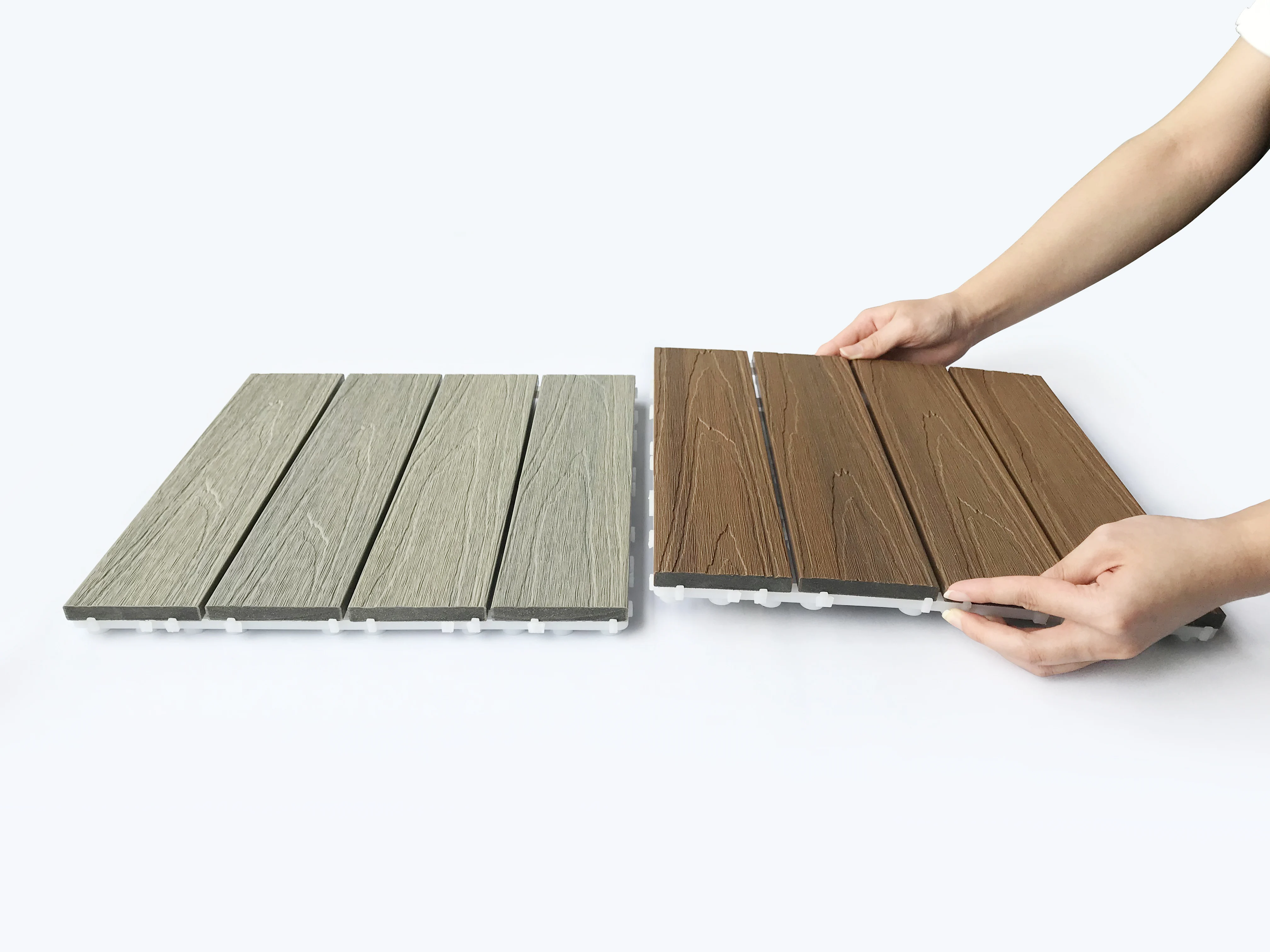 Rucca Plus WPC Co-Extrusion Decking Interlocking Flooring Tiles 300*300mm