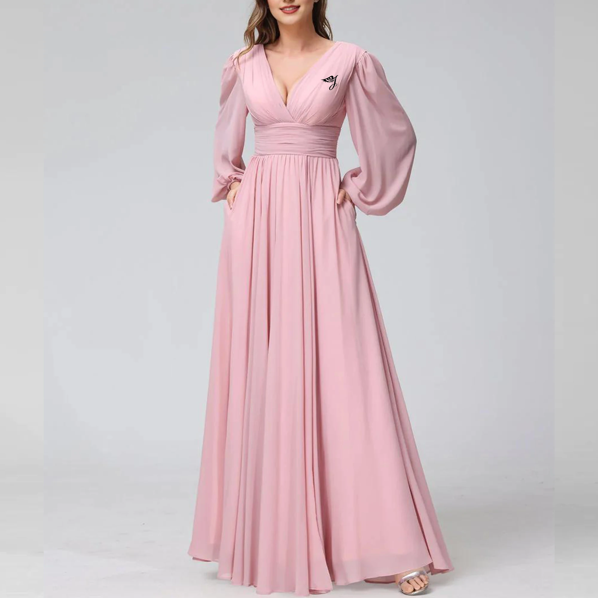 2024 Fashion Spring Oem Custom Logo Formal Maxi Dress For Women Bodycon Dresses Lady Elegant Evening Clothing Women Casual Dress