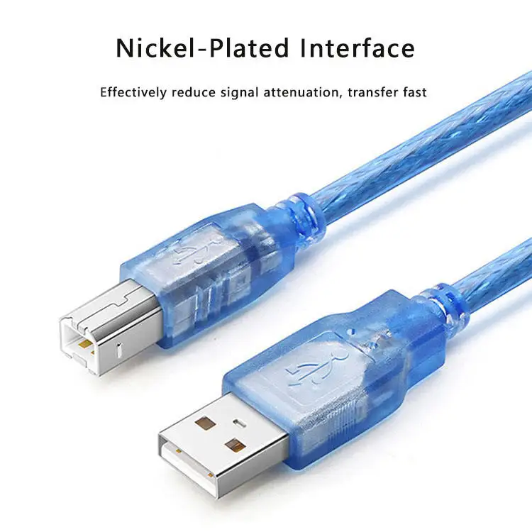 Pogo New Product Wholesale High Quality Blue 1m USB A Male To B Male Cable Scanner Printer Cable High Speed Transfer