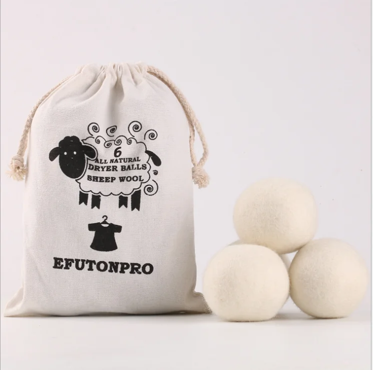 Trending Products 2024 New Arrivals Premium Organic Tumble Wool Laundry Drying Ball/wholesale Natural 7cm Wool Balls Dryer