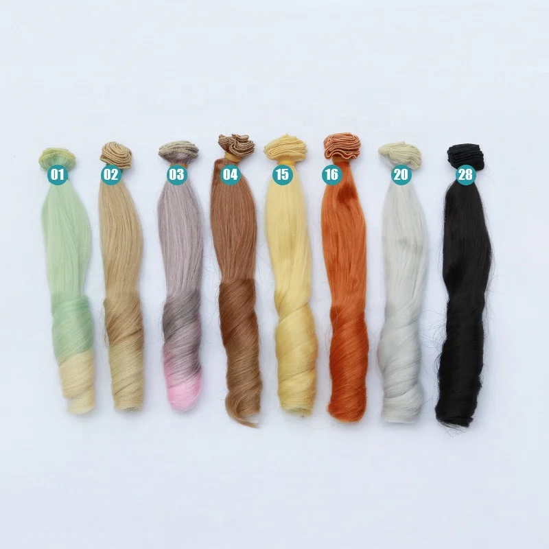 20*100CM long curly hair synthetic high temperature for american doll BJD blythes doll Hair weft wigs