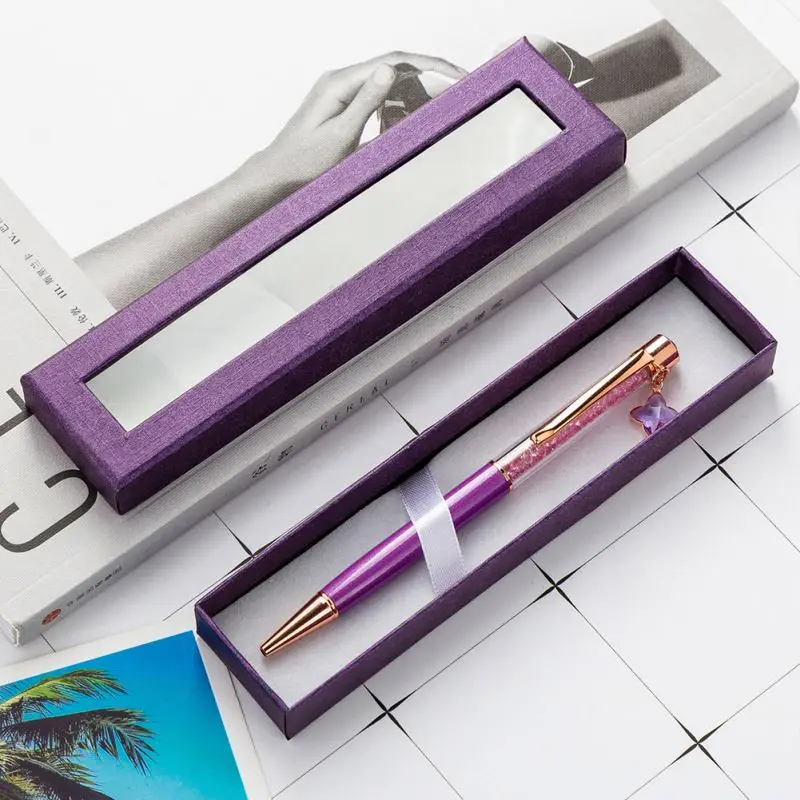 Cheap Promotional Cardboard Window Gift Box Hard Paper Pen Gift Box With Lids