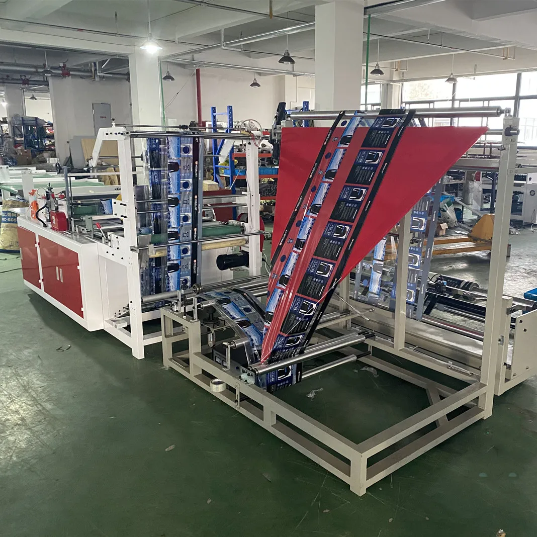 Hot sale Triangle plastic film folding machine with BOPP OPP PE side sealing bag making machine