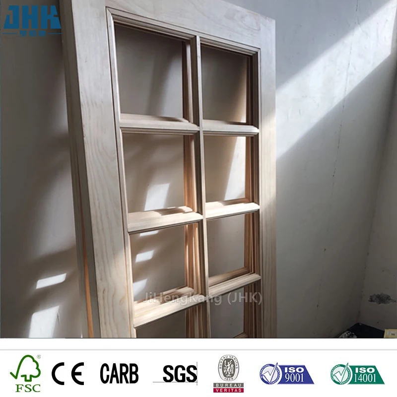 JHK-G27 Arched Glass Classroom Door Domed full view 8-way glass door custom High Quality Wood Composite Glass Door