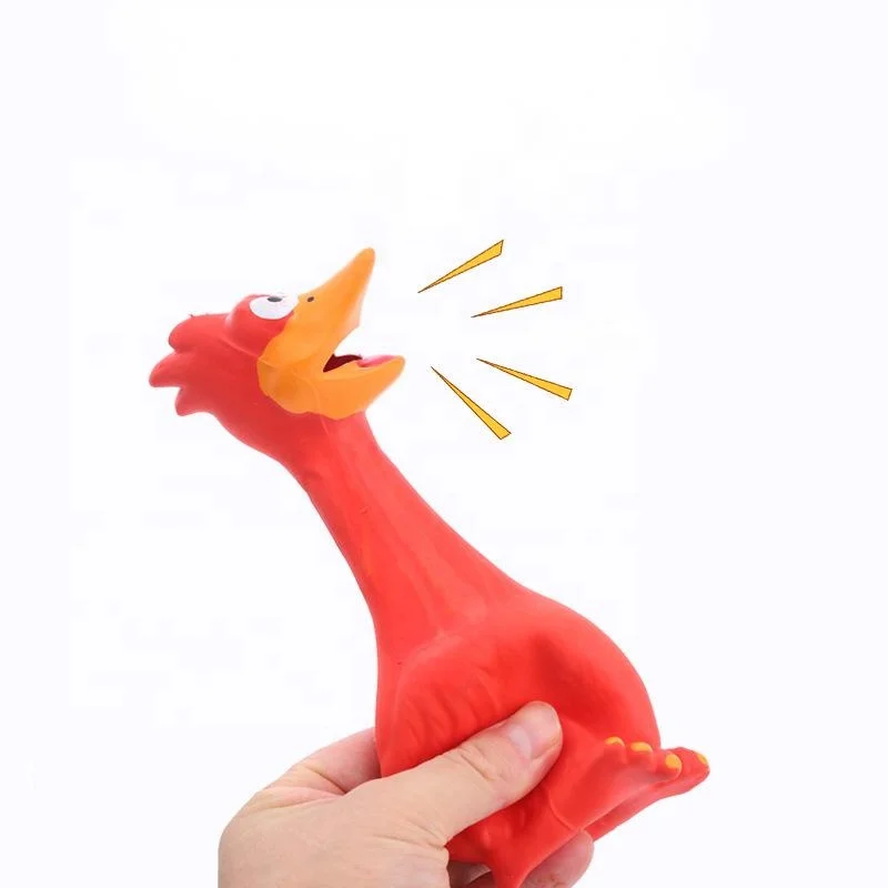 Pet Teething Toy Scream Rubber Chicken Latex Dog Chew Toy