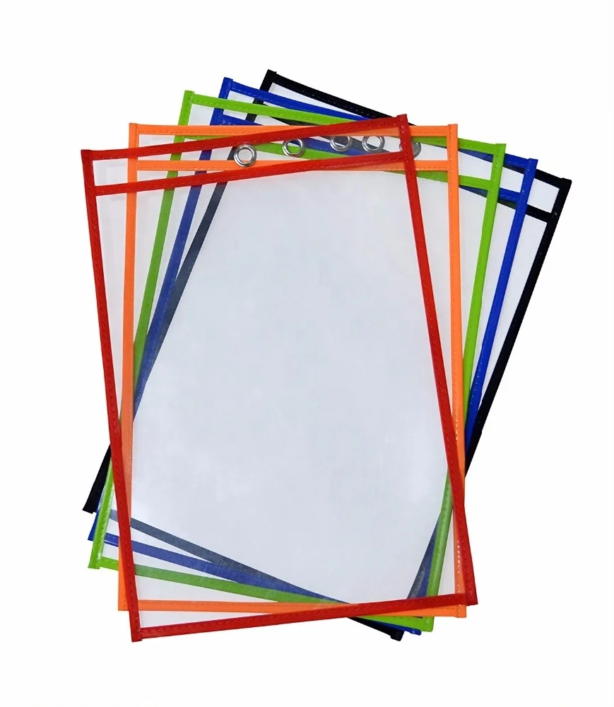 
Classroom Student Reusable Dry Erase Pockets 5 Pack 
