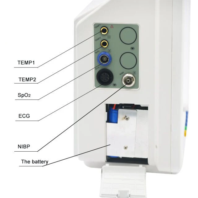Hot-selling Hospital Medical ECG SpO2 BP TEMP ICU Ambulance Vital Sign Monitor Portable Multiparameter Patient Monitor For Human
