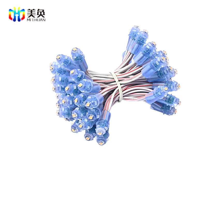 Waterproof Single Color 50 Leds DC 12v 9mm Led Pixel String Light Billboards landscape lighting holiday decoration Christmas