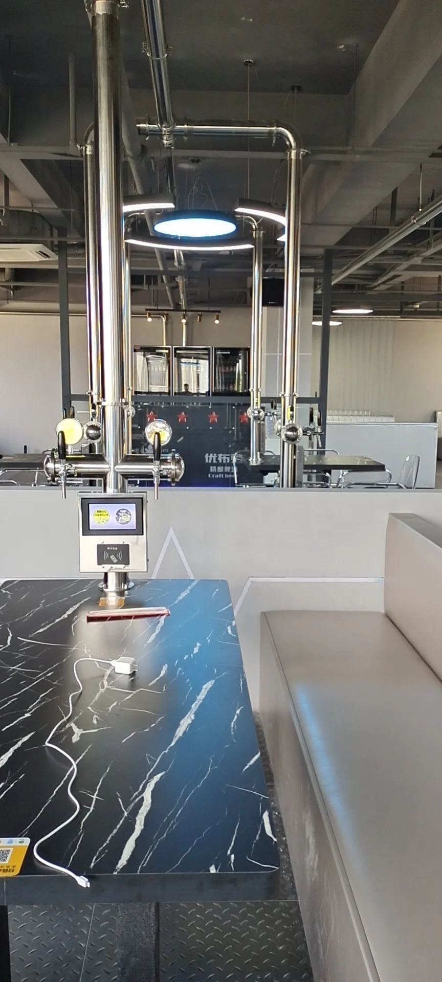 Recharge induction membership card selfpay self-serve table taps beer dispenser system