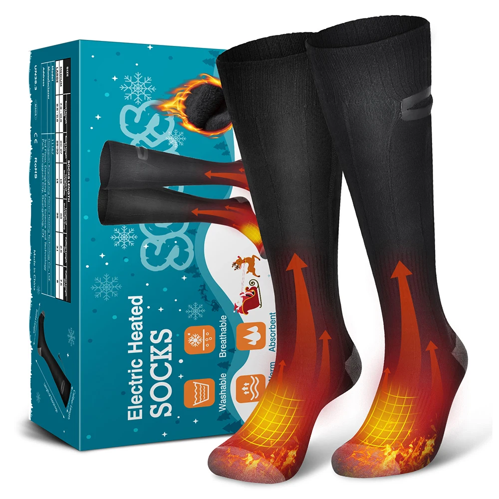 Manufacturer Custom Logo Outdoor Thermal Foot Warmer Heated Socks Ski Washable Unisex Winter Heating Socks