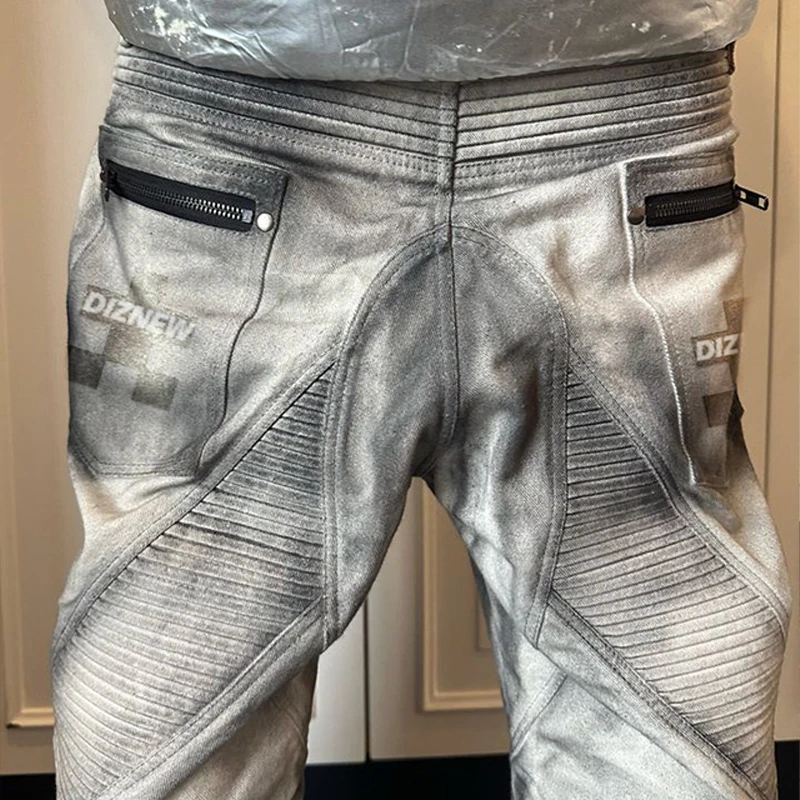 DiZNEW New arrivals Custom 2024 popular design clothing High quality street wear mens straight jeans