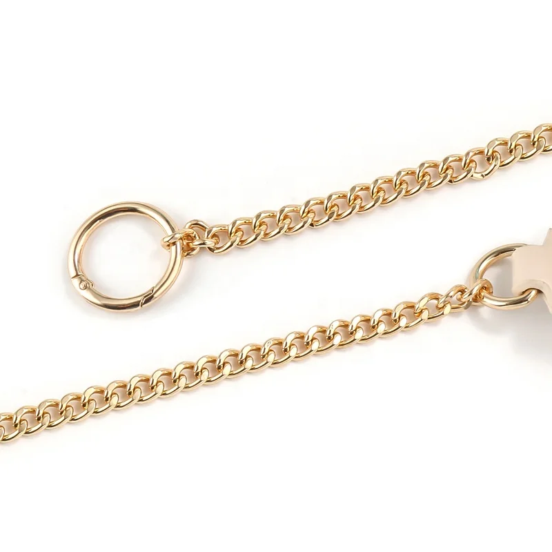Wholesale gold plated metal chain bag handle making purse long chain metal phone chains