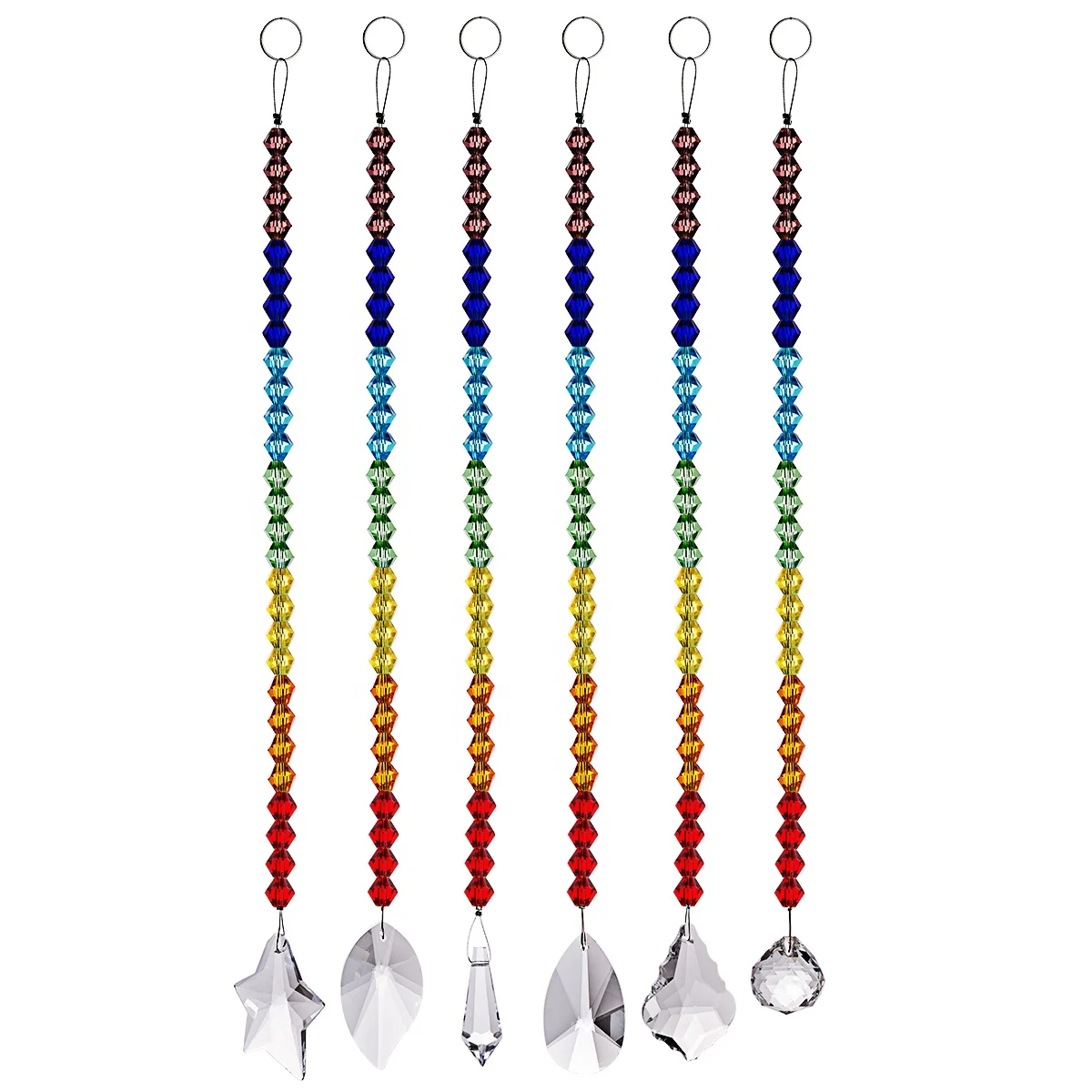 Crystal Pendant Chakra Beads Prisms Pendants Ornament Light Catcher Home Office Window Decor