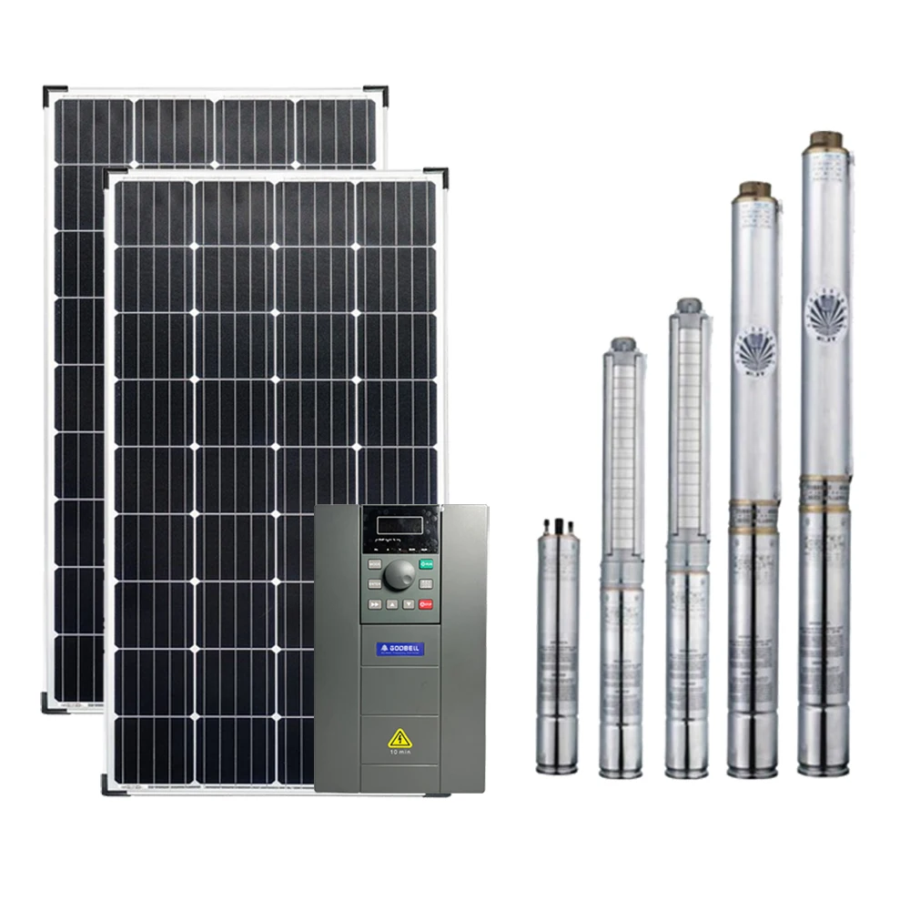 Wholesale Price 220V AC DC Solar Power Submersible Borehole Pumps Irrigation Fountain System Solar Water Pump