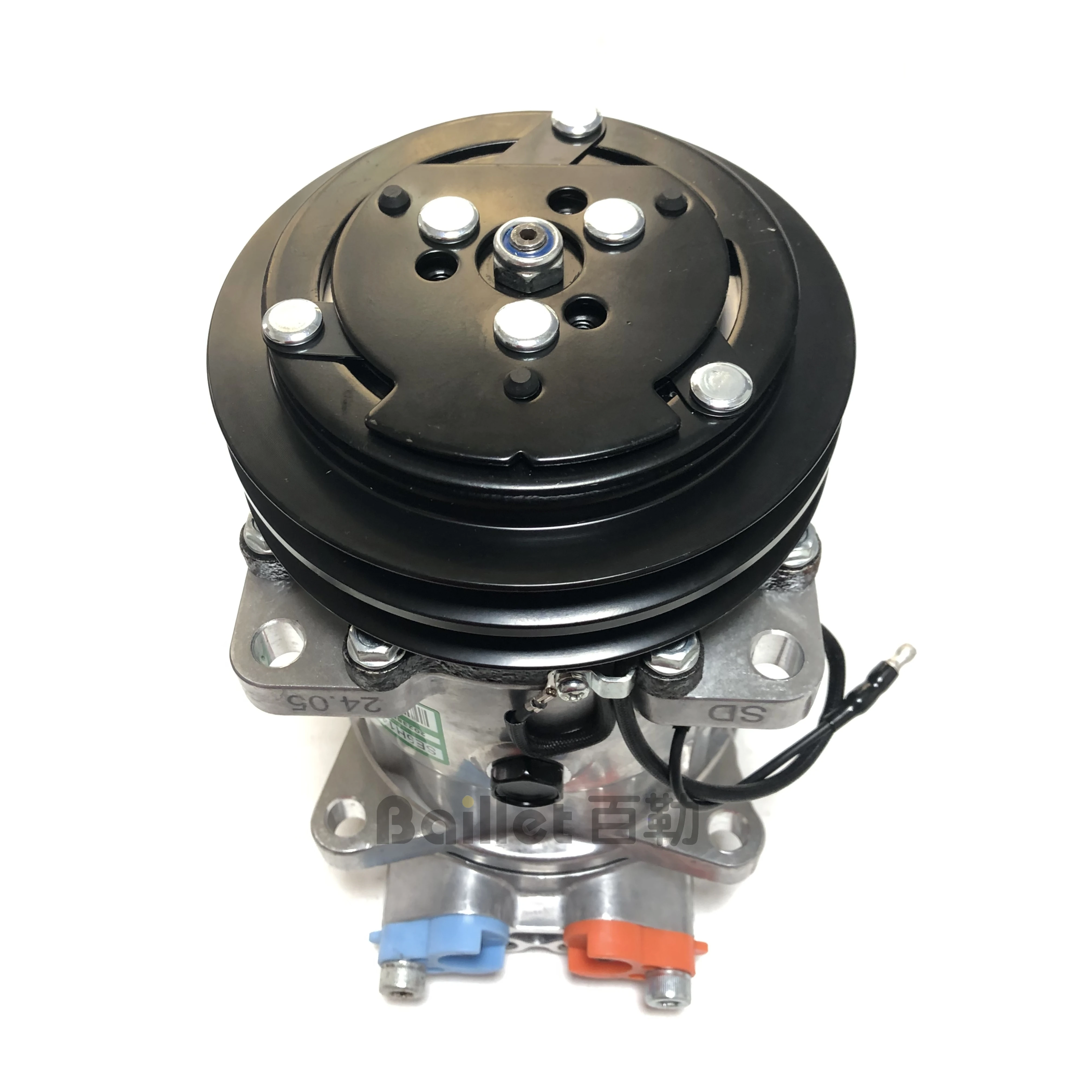 Construction Machinery Parts 7H15 Excavator AC Conditioner Compressor 12V/2A XE75D Air Compressor