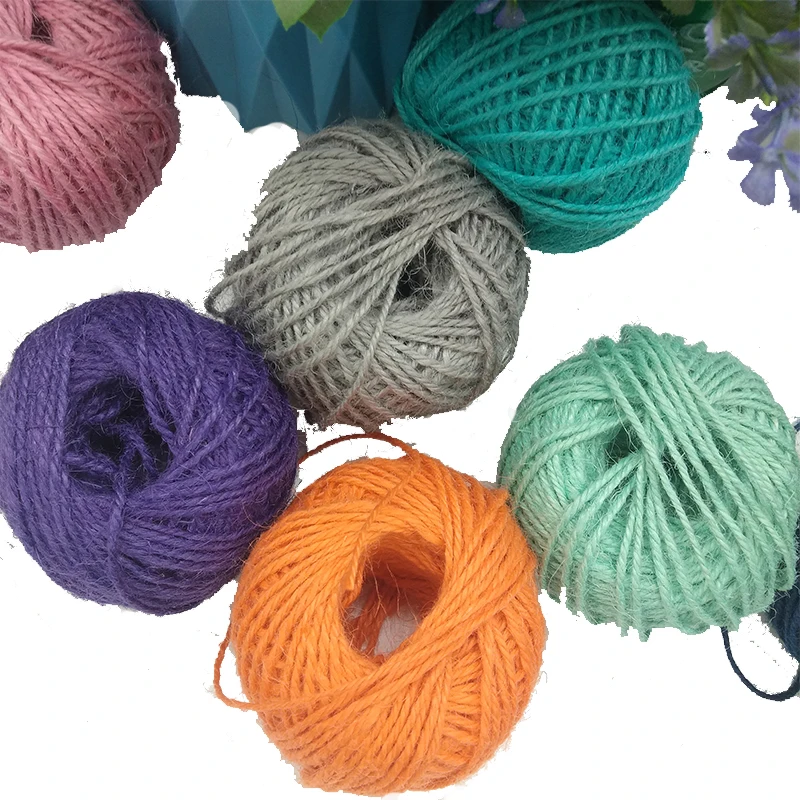 
Cord Hemp Diy Handmade Knitting Vintage Twine Natural Color Crafts Bag Braided Jute Rope 
