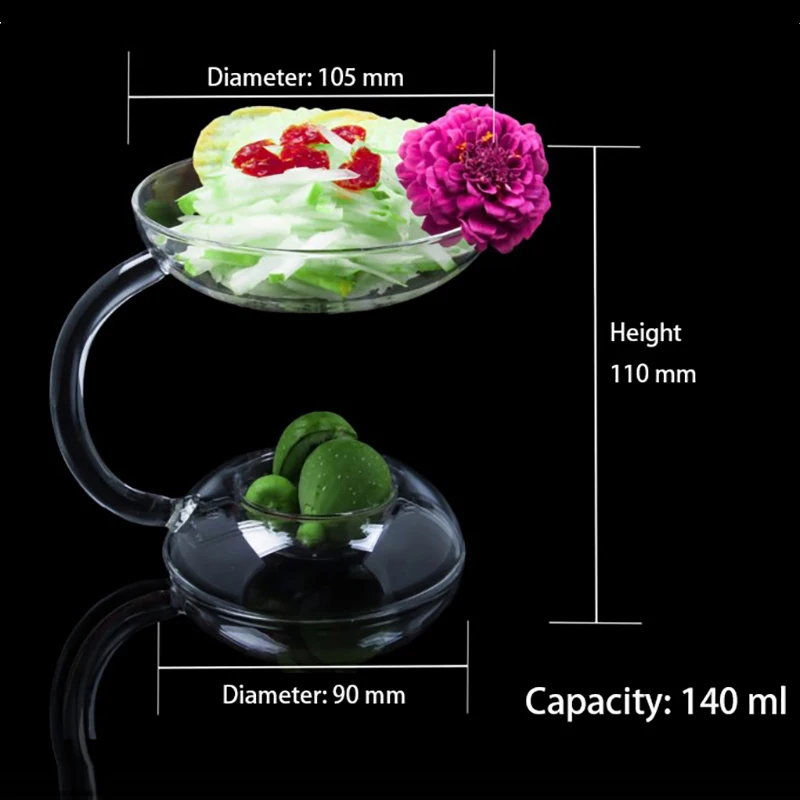 Wholesale high borosilicate glass bowls restaurant with characteristic tableware