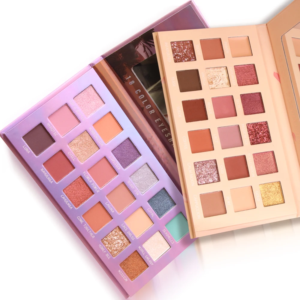 2022 women Makeup Eyeshadow & lipstick Waterproof High pigment eyeshadow Palette customized makeup gift set