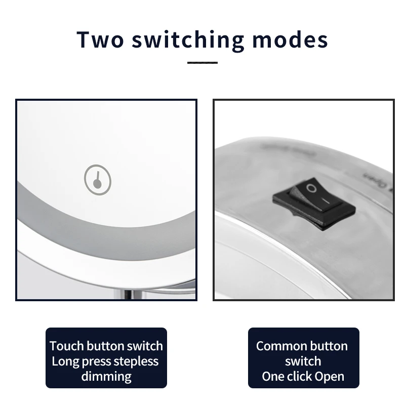 Небольшой светодиодный освещенные косметическое зеркало подарок ванная комната 10x увеличительное Круглый для