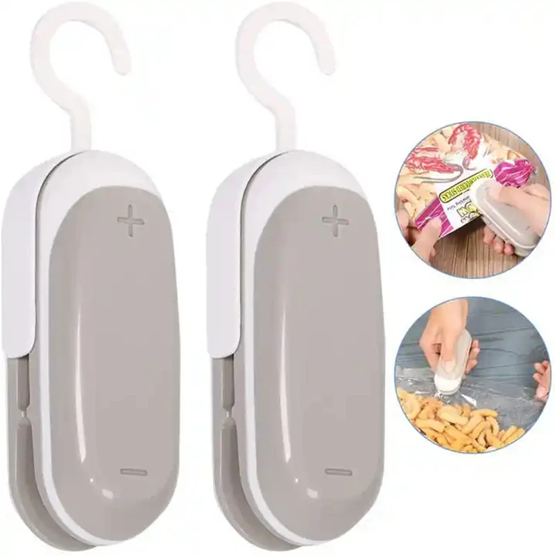 Mini Heat Sealer Portable Sealing Machine Hand Pressure Sealing Clip Food and Fruit Preservation Sealing Clip