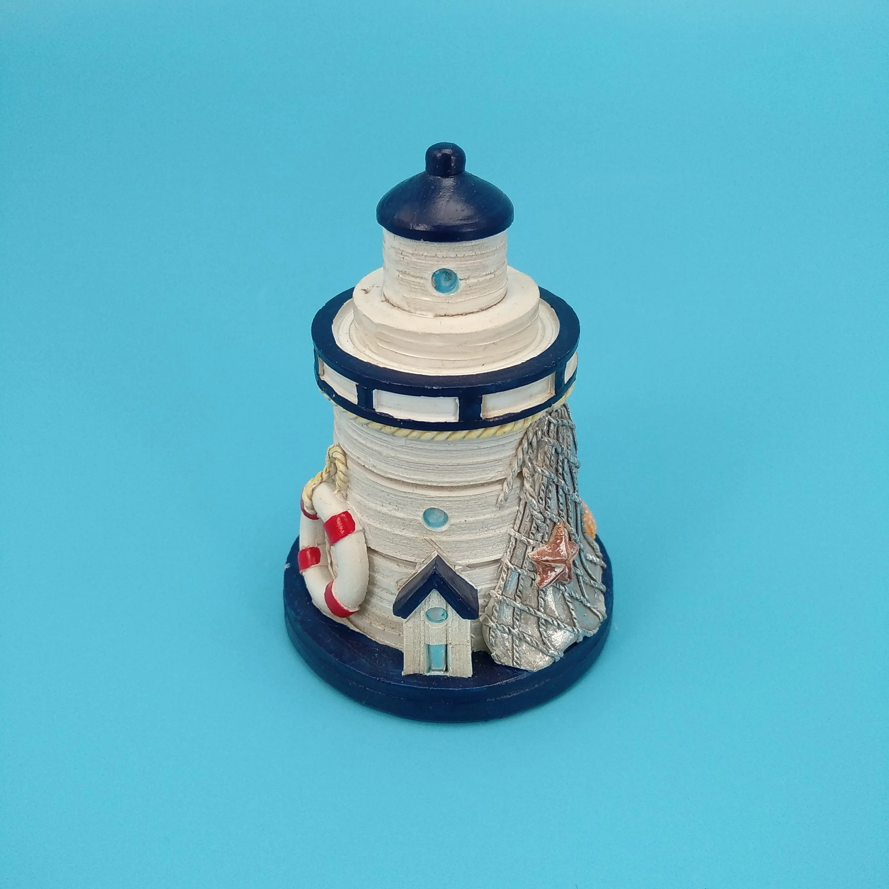 Resin Crafts Desk Decoration Home Decor Custom Polyresin Nautical Lighthouse 3D Eco-friendly Europe Xiamen Port Figurine 960pcs