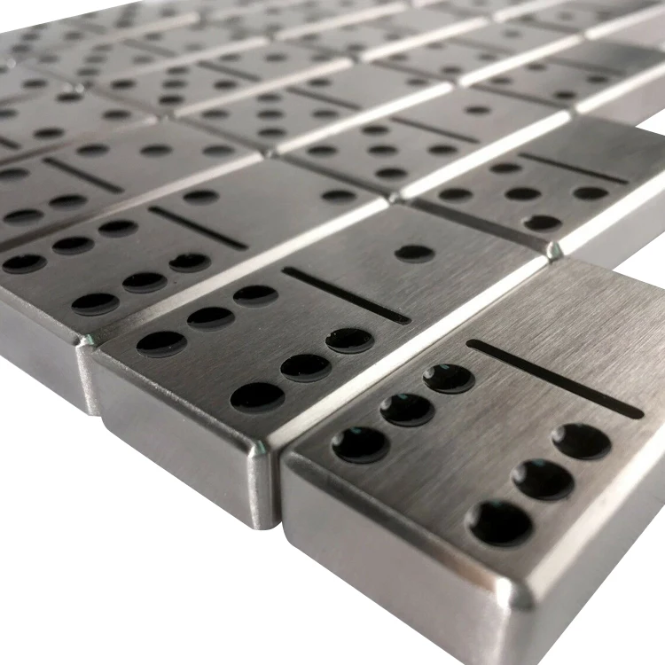 Под заказ, сталь, титан, алюминий, двойной, 6 металлических домино