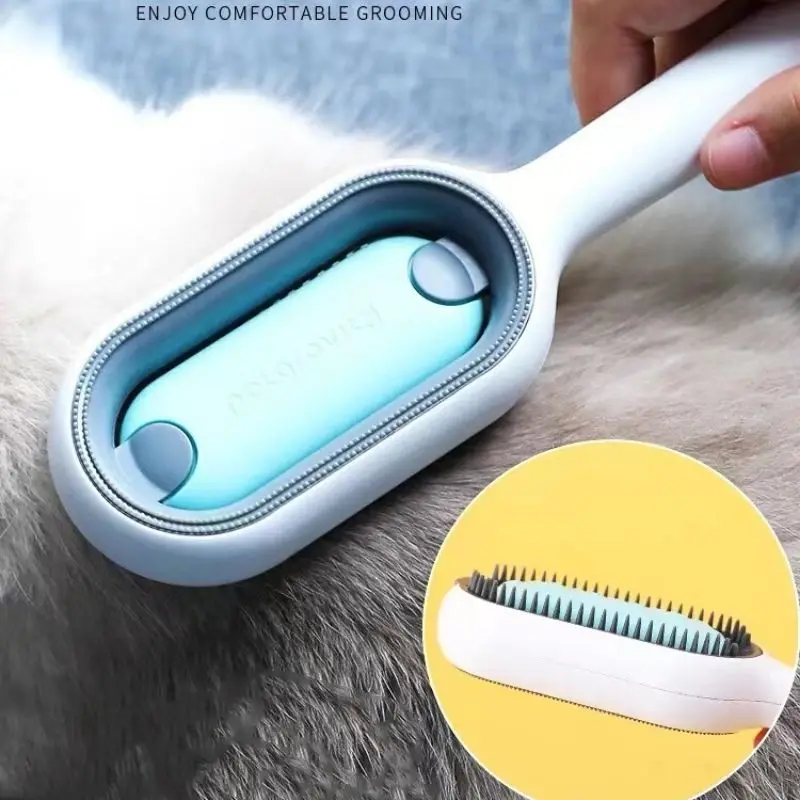 2 in1 Silicone Pet Grooming Dog Cat Hair Lint Remover Fleece Comb Brush Productos Accesorios Cepillo Para Perro Gatos Mascotas
