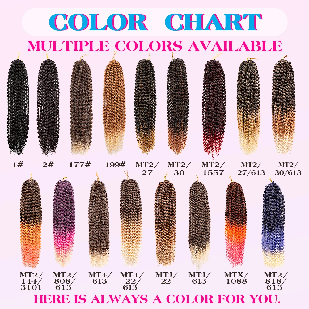 Spring Twist Hair 24lnch Synthetic Pre-looped Passion Twist Water Wave Braiding Crochet Hair