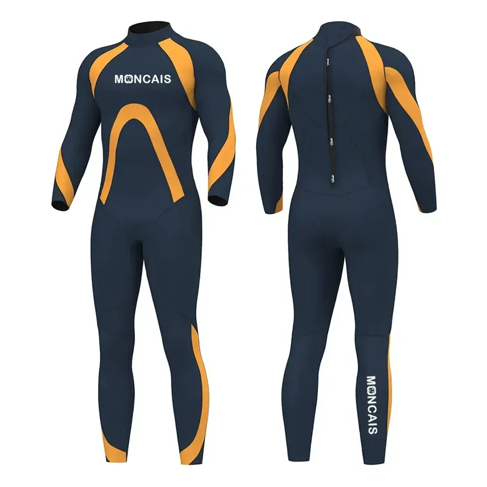 Custom Men 3MM Neoprene Wetsuit Surfing Diving Jumpsuit Back Zip Full length Wet suit
