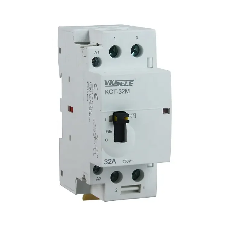 WEIKESEN Manual Type Modular Type Magnetic Contactor KCT-32M AC/DC 220V 250V 32A 2 pole Motor Control Household Contact