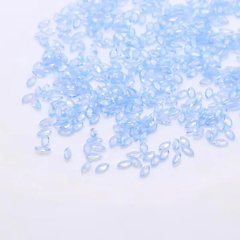 Yingma Jewelry Loose Gemstone Marquise Cut 2x4 mm Loose Green and Blue Color Artificial Opal Stone