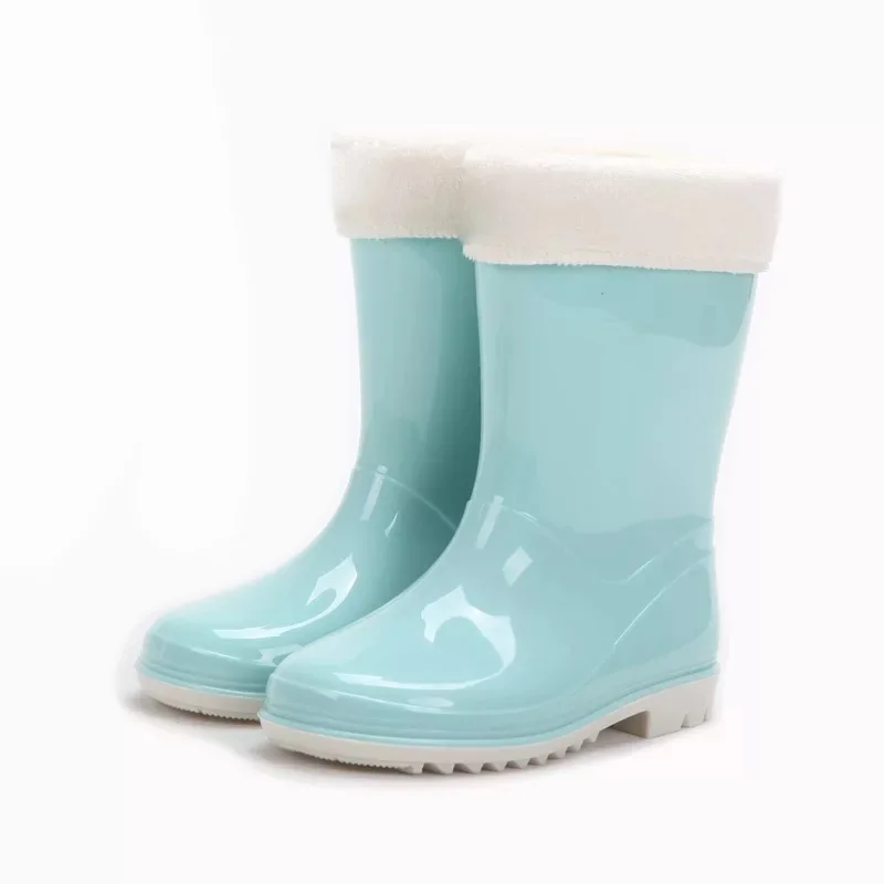 2022 newest children waterproof removable sock luminous recycle kid gumboots kids pvc rain boots