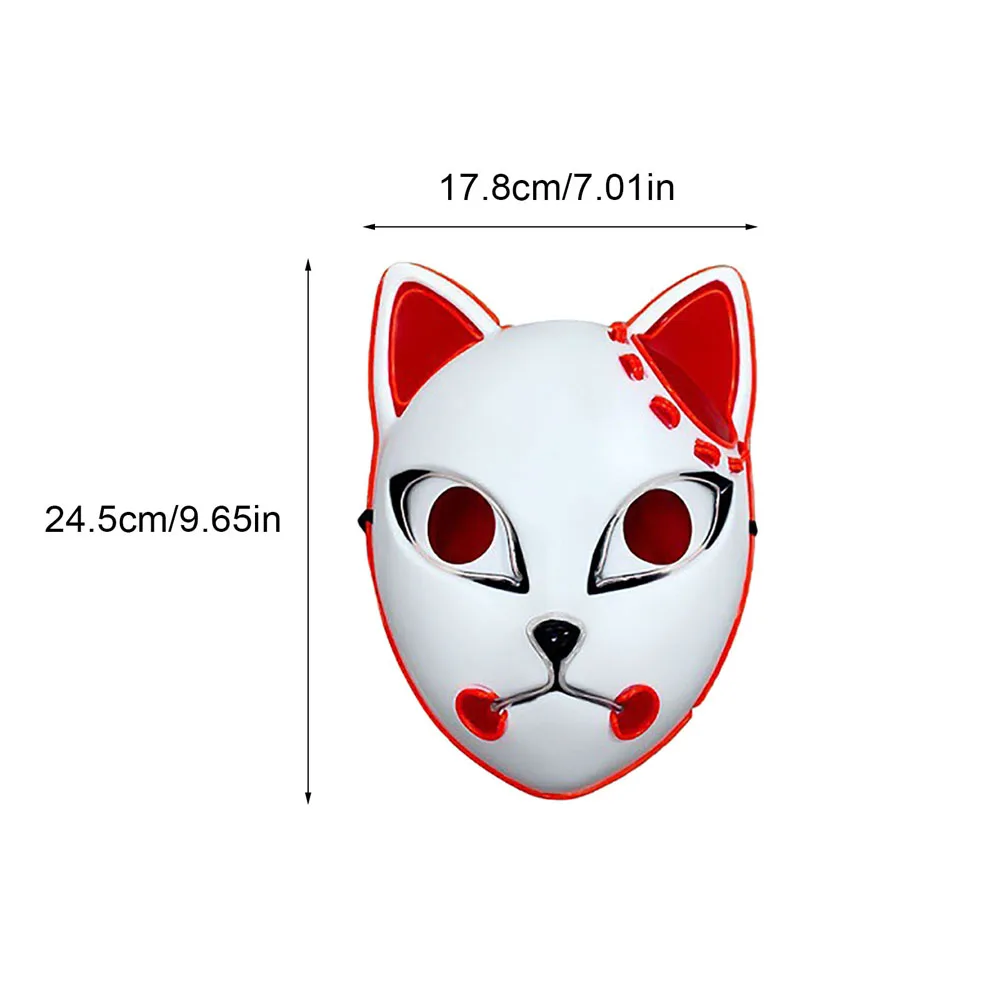 Anime Demon Slayer Tanjirou Mask Sabito Mascarilla Anime Masks Makomo Cosplay Masques Halloween Costume Mascaras LED Mask