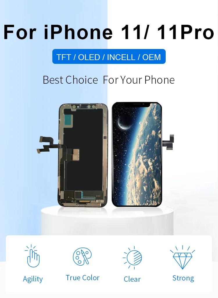  Оригинальный ЖК-экран для iphone 5 6s 7 8 plus x xr xs max 11