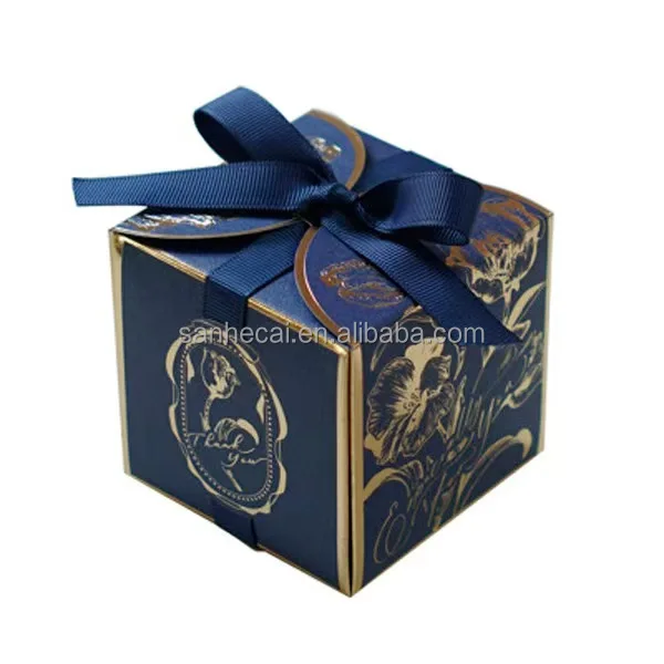 Luxury Kraft Paper Sweet Candy Boxes with Ribbons for Wedding Parties and Gifts UV Advantage for Candles and Perfumes